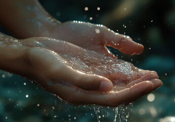 Fototapeta premium Water in Hands.