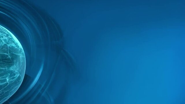Digital video recorder background with free space and a spinning ball on the side.