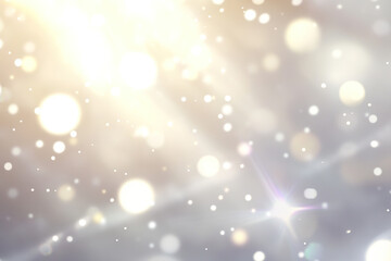 Shimmering White Lights and Bokeh Effect for Holiday or Celebration Themes