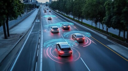 Autonomous vehicles equipped with robust cybersecurity measures to protect against digital threats.