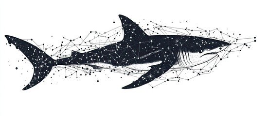 Shark Constellation Art