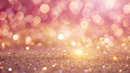 Capture elegance with a pink background adorned with bokeh gold glitter. Ideal for stunning minimalist photography, adding a touch of shimmer and sophistication.