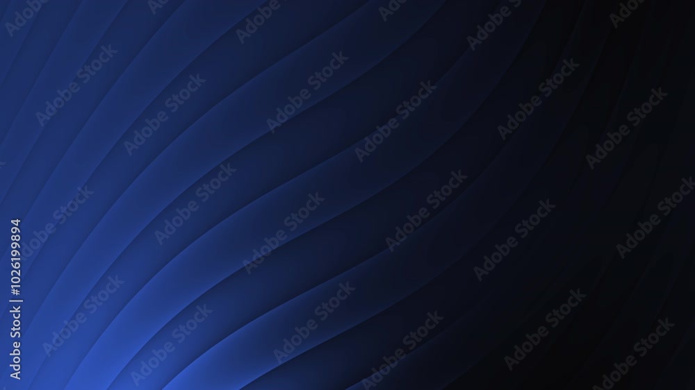 Poster dark blue background with curved lines is ideal for adding a modern and abstract touch to graphic de