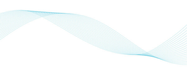 Abstract modern vector tech background with dotted blue wavy lines.