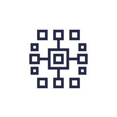 cluster icon, complicated array, technology vector