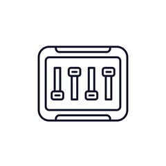 fuse box icon in line design