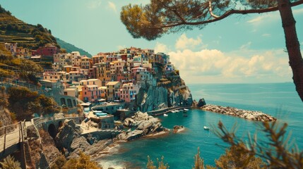 Scenic Coastal View of Cinque Terre in Italy