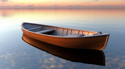 Naklejka premium boat on the lake