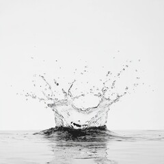 water splash on white background