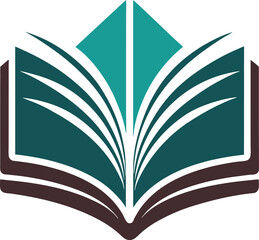 Open book sign icon or logo design