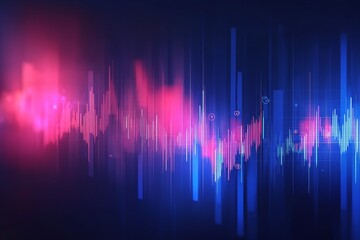 Abstract Digital Sound Wave Visualization