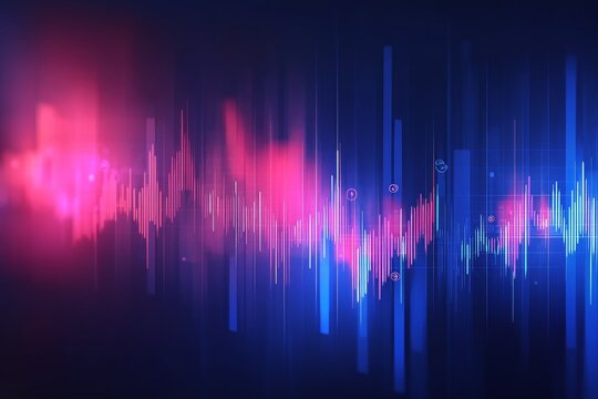 Abstract Digital Sound Wave Visualization
