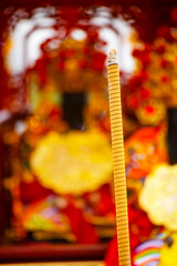 a common religious scene in traditional temples