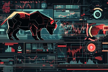 Bullish Market: A Digital Stock Market Illustration