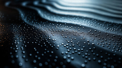 Gros plan sur une mati&egrave;re noire textur&eacute;e en perspective