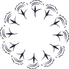 Beautiful flower art and mandala vector design