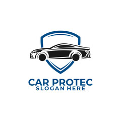 Car Protection logo design, Car Shield logo vector, Automobile logo design template