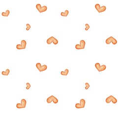 Valentine pattern, Hearts pattern, Love pattern, Cute print background, Holidays watercolor pattern