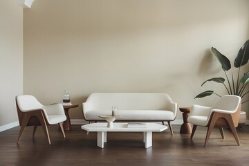 Minimalist interior design of modern living room