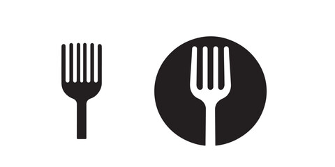 Fork Spoon icon set vector on white background 