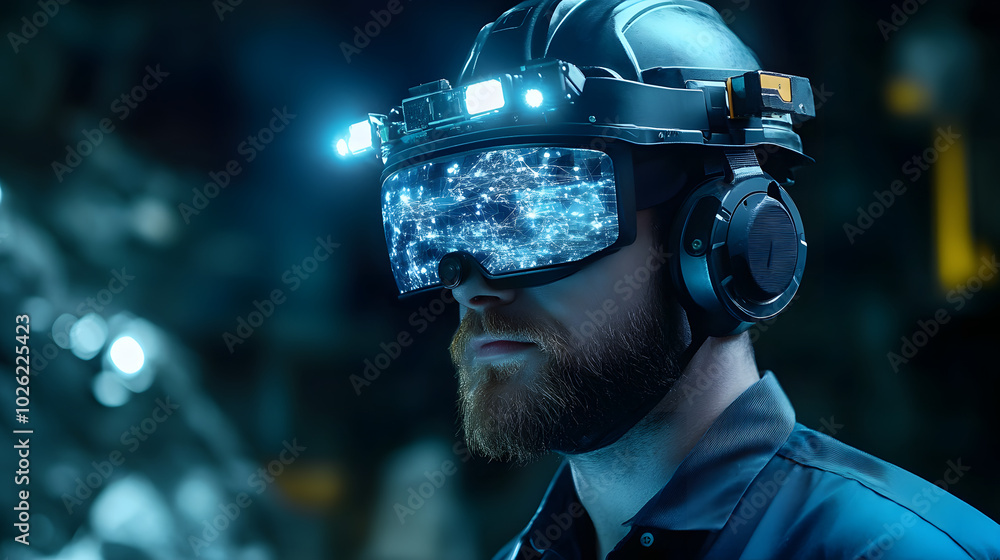 Poster a smart mining helmet with built-in sensors and augmented reality providing live guidance to a worke