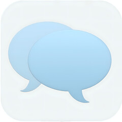 Fototapeta premium A simple chat bubble icon symbolizing messages or comments, perfect for websites.