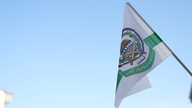 Palestine flag. The Palestinian resistance to Israel.