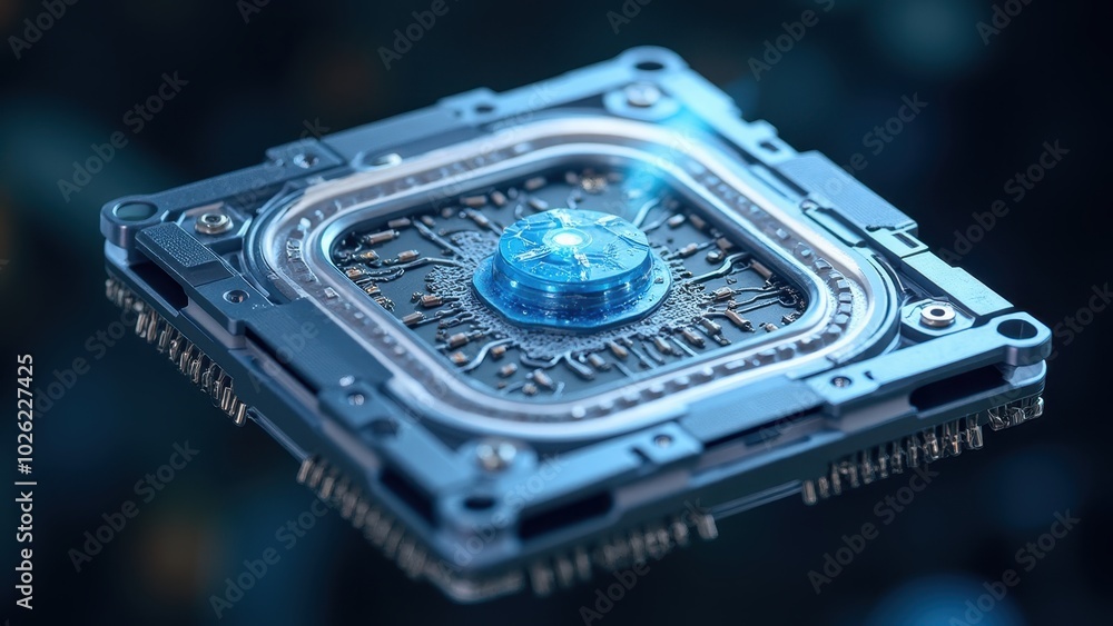 Poster advanced microchip design conceptual visualization