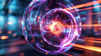 Stunning Plasma Fusion Reaction in Abstract Style