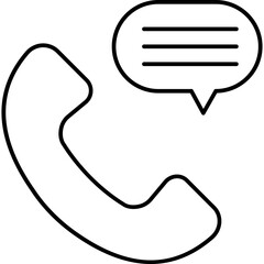 call vector icon in outline  style 