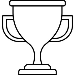 Trophy vector icon in outline  style 