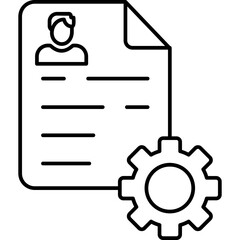 Data management vector icon in outline  style 