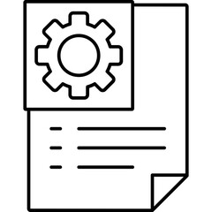 management file vector icon in outline  style 