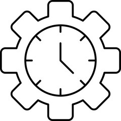 Deadline vector icon in outline  style 