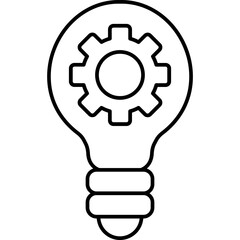 idea vector icon in outline  style 