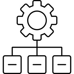 Business Hierarchy vector icon in outline  style 