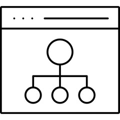 Business Hierarchy vector icon in outline  style 