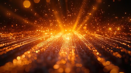 Naklejka premium Sunburst Background with Intricate Light Pattern
