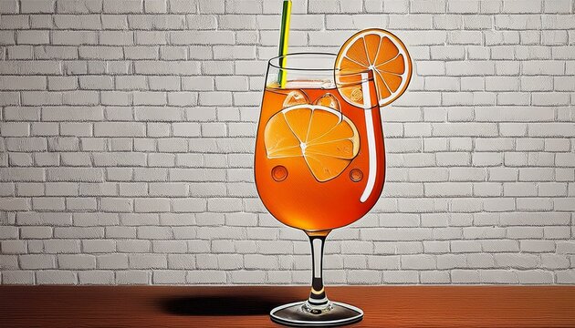 kiel germany 29 june 2023 aperol spritz logo on a white brick wall of bar