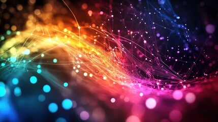 Obraz premium Telecommunication signal connectivity, visualizing signal transmission through various media, ensuring seamless connections