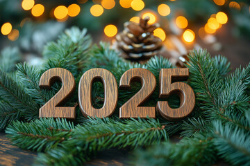 Wooden 2025 Numbers 
