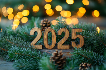 Wooden 2025 Numbers 