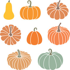 Pumpkin logo. Isolated pumpkin on white background