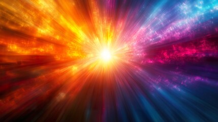 Obraz premium Sunburst Background with Radiant Beams and Vibrant Colors