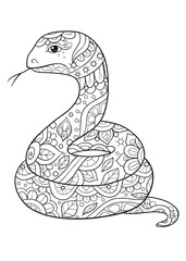 Fototapeta premium illustration of a snake