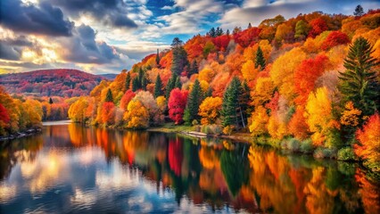 Obraz premium Captivating Autumn Fall Pics: Vibrant Leaves, Scenic Landscapes, and Cozy Seasonal Vibes for Your Collection