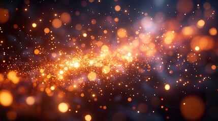 Obraz premium Colorful Fireworks Display with Cascading Lights