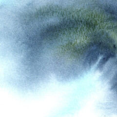 Watercolor illustration, of a blue sky. Hand drawn. Suitable for backgrounds and textiles.