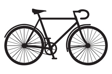Fototapeta premium Bicycle vector silhouette illustration 