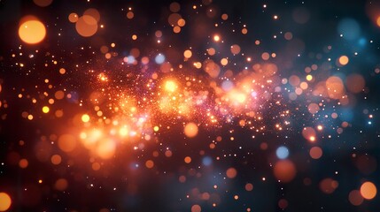 Fototapeta premium Colorful Fireworks Display Vivid Hues and Dynamic Patterns